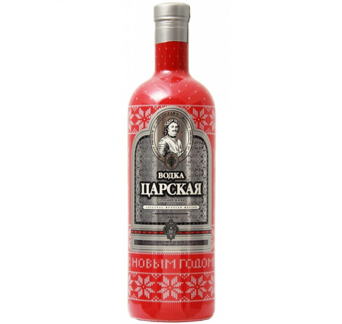 detail Vodka Novoroční červená 1L 40% Carská