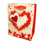 náhled Dárková taška Srdce s lepestků růže 25x32x11cm