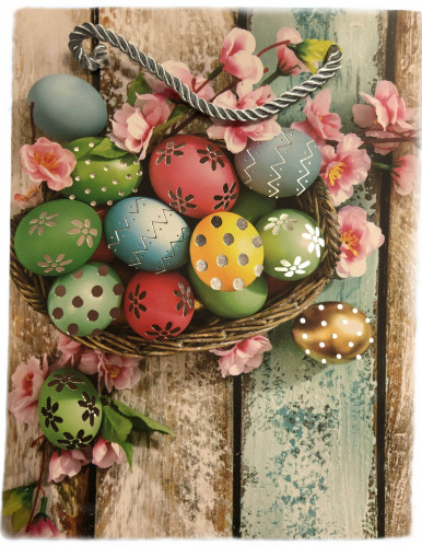 Dárková taška Velikonoční vajíčka 18*23cm