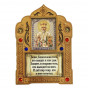 náhled Ikona-modlitba Nikolaj s kadidlem pod plexisklem 13x9,5 cm