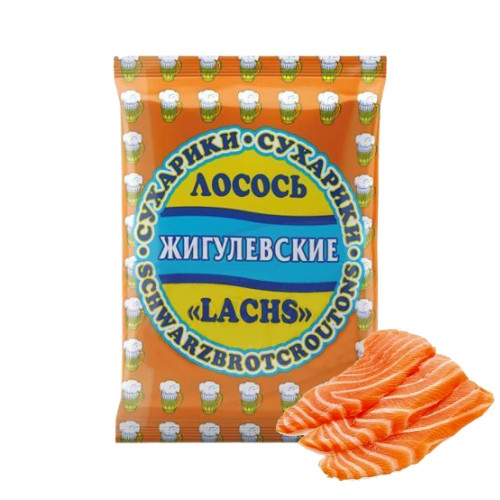 Suchariky s príchutí lososa 50g Zhigulevskie
