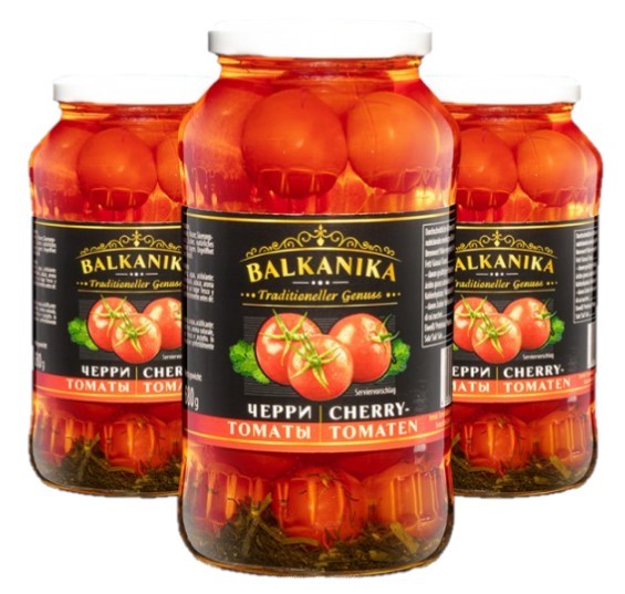 detail Nakládaná cherry rajčata 680g Balkanika