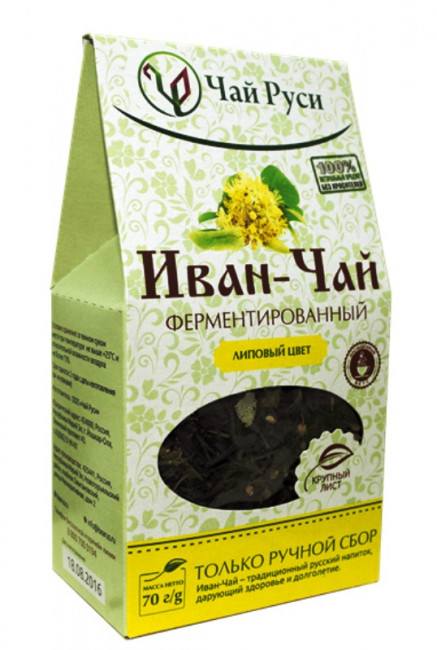 detail Ivan-čaj s lipovým květem 70g Čaj Rusi