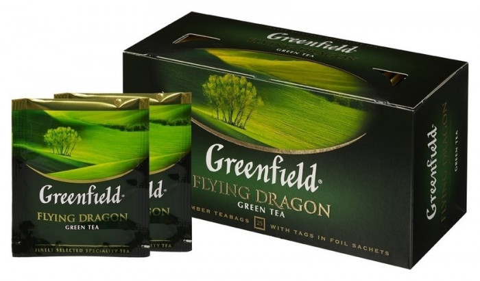 detail Zelený čaj Flying Dragon 25*2g Greenfield