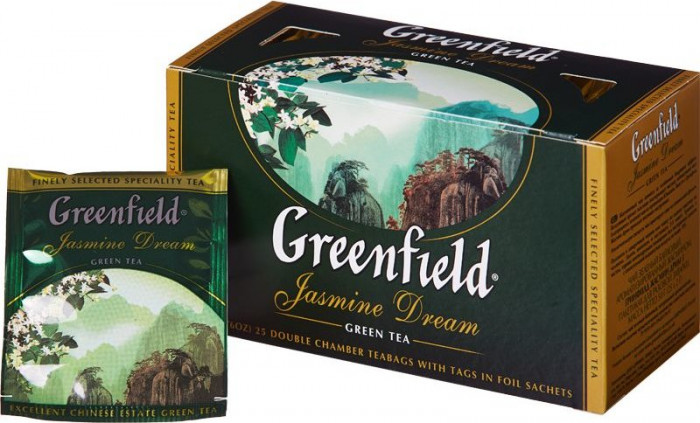 detail Zelený čaj Jasmine dream 25*2g Greenfield