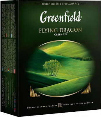 Čaj zelený Flying Dragon 100*2g Greenfield