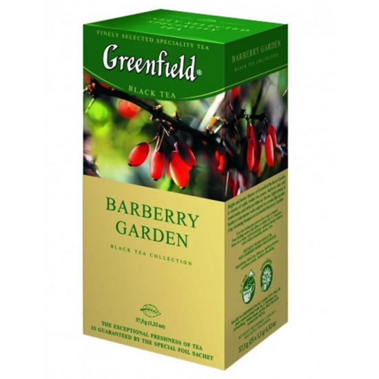 detail Černý čaj Barberry Garden 25*1,5g Greenfield