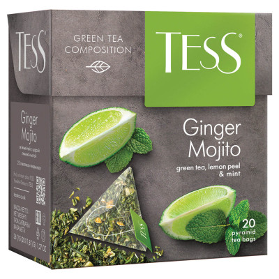 Černý čaj Tess Ginger Mojito 20*1,8g