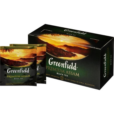 Černý čaj Premium Assam 25*2g Greenfield