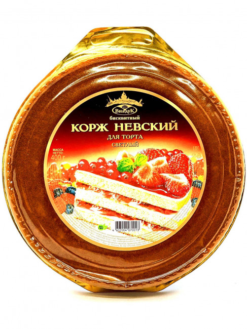 detail Piškotové koržy na dort svetlé 400g Nevskie