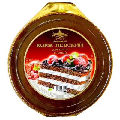 Piškotové koržy na dort tmavé 400g Nevskij