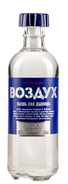 detail Vodka VOZDUCH 0,5L 40%