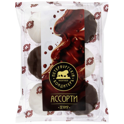 Zefir v čokoladě assorti Peterburgskij 350g