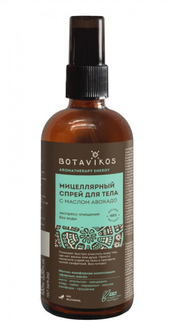 detail Micelární tělový sprej avokádový olej 100ml Botavikos