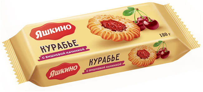 detail Sušenky Kurabye s višňovou marmeládou 180g Jaškino