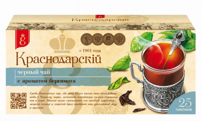 detail Černý čaj s bergamotem 25*1,7g Krasnodarskij