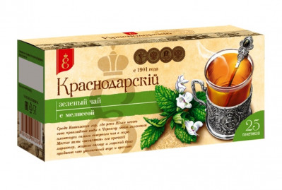 Zelený čaj s meduňkou 25*1,7g Krasnodar