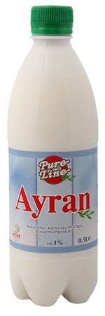detail Ayran TAN perlivý 0,5L osvěžující slaný nápoj