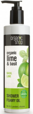 Pěnivý sprchový olej Lime a Bazalka 280ml O.S.