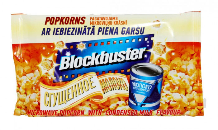 detail Popcorn kondenzované mléko 99g Blockbuster