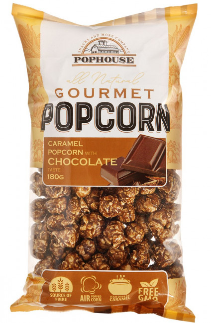 detail Popcorn Čokoládový 180g Pophouse