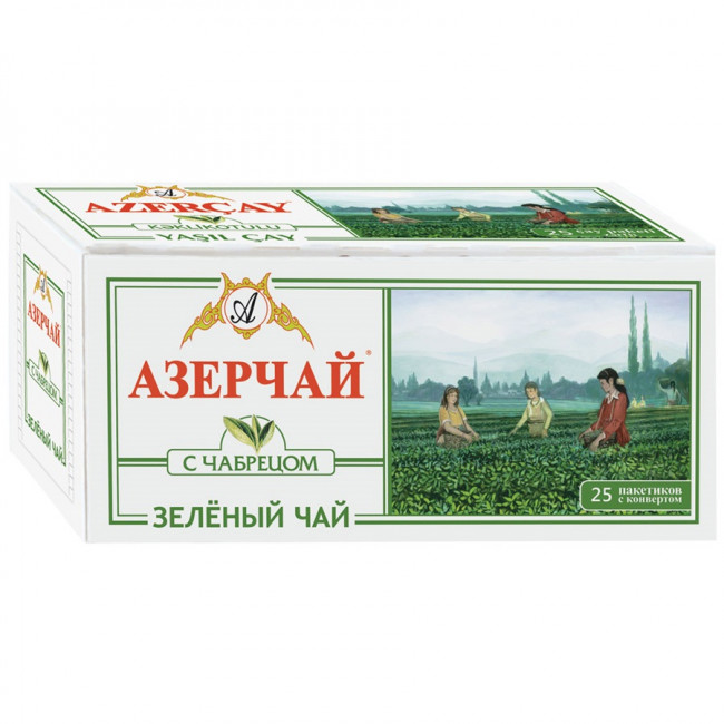detail Zelený čaj s čabrecom 25*2g Azerčaj