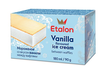 Zmrzlina briket vanilkový 180ml Etalon