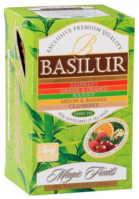 detail Zelený čaj MIX Magic Fruits 25*1,5g Basilur