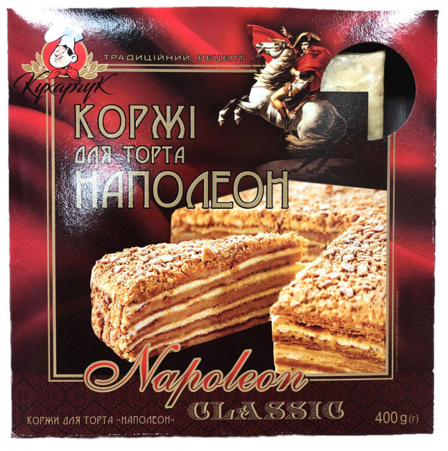 detail Koržy na dort Napoleon 400g Kucharčuk