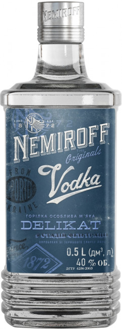 detail Vodka Nemiroff Delikat 0,5L