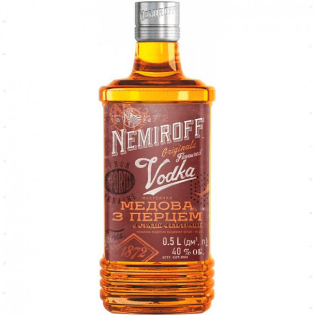 detail Vodka Nemiroff Honey Peper 0,5L Alk.40%