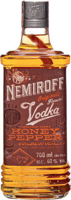 detail Vodka Nemiroff-med a feferonka 0.7L