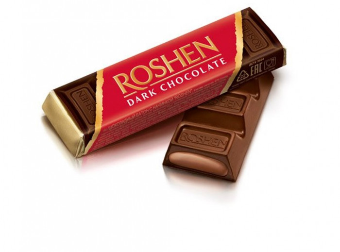 detail Hořká čokoláda s kakao Roshen 43g