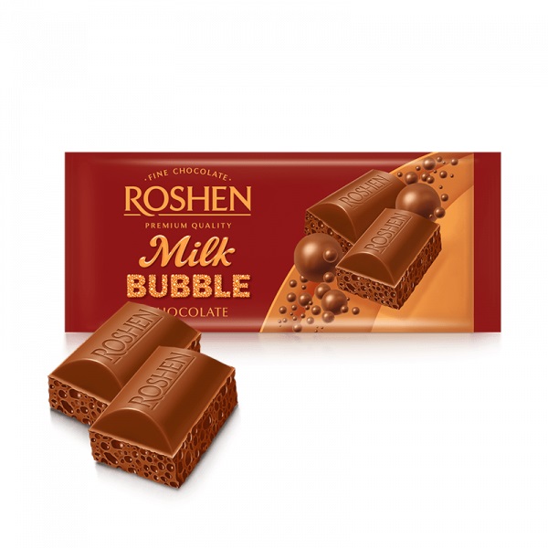 detail Mlečná čokoláda Bubble Roshen 80g