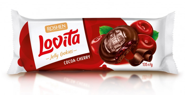 detail Sušenky Lovita Cocoa-Cherry 135g Roshen