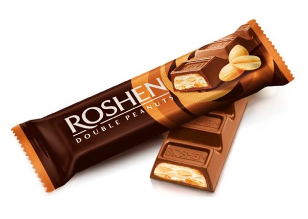 detail Mléčná čokoláda s arašídovým krémem 29g Roshen 