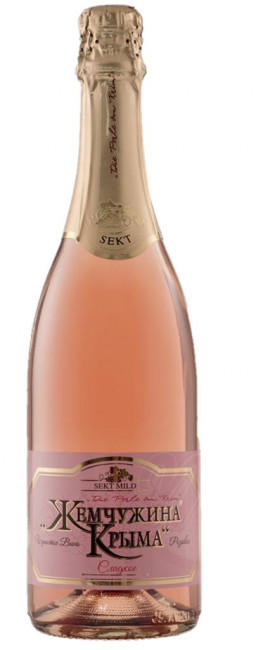 detail Šumivé růžové víno sladké 0,75L Žemčužina Kryma