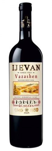 Polosladké červené víno Vazashen 0,75L Ijevan Alk.12%