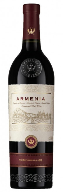 detail Červené polosladké víno Armenia 0,75L