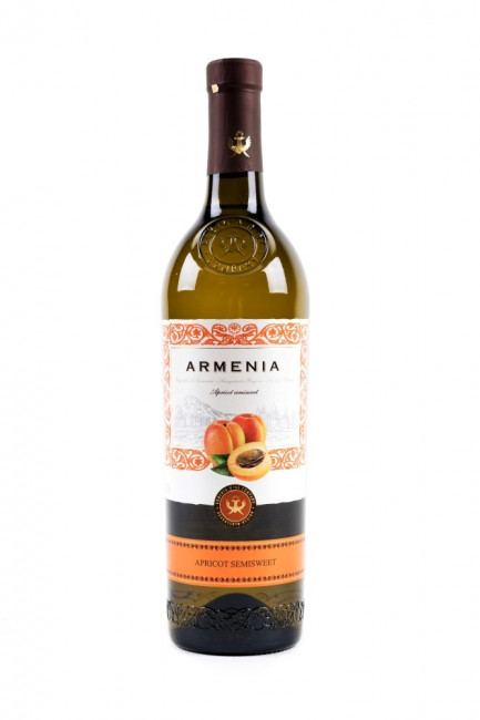 detail Polosladké bílé víno Apricot Armenia 0,75L