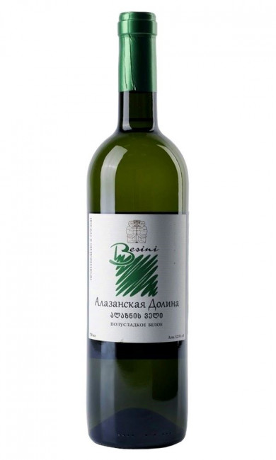 detail Polosladké bílé víno Alazani Valley 0,75L Besini
