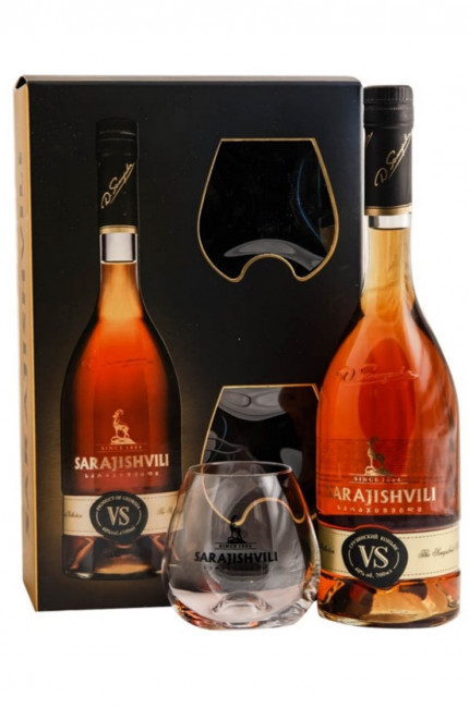 detail Brandy VS 0,7L 40% +2 sklenice Sarajishvili