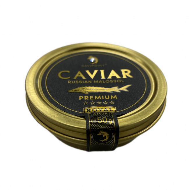 detail Kaviár černý Royal Diamand 50g (plech) Cavipoint