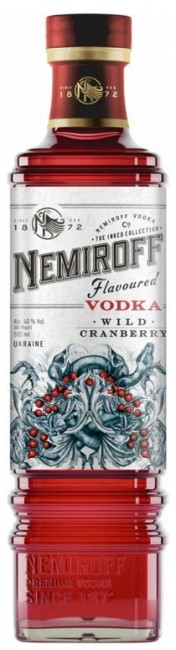 detail Vodka Wild Cranberry s prichuti brusinky 0,5L 40% Nemiroff