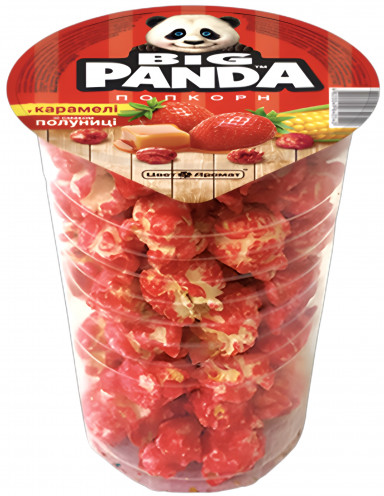 Popcorn s jahodovou příchutí 60g Big Panda
