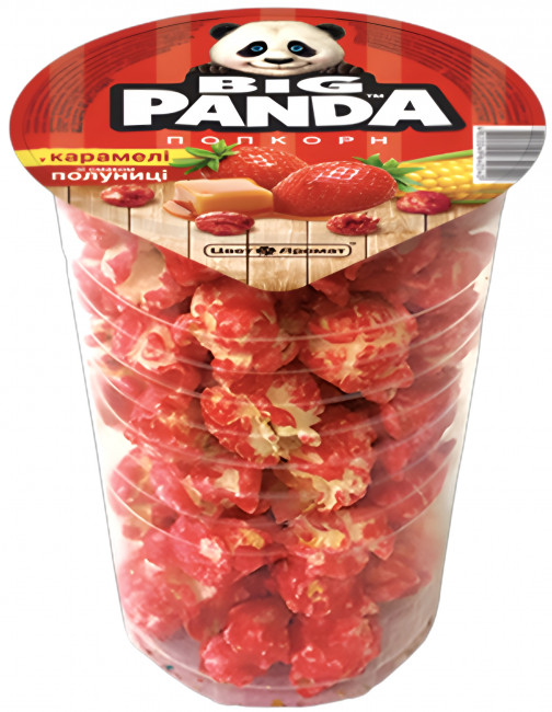 detail Popcorn s jahodovou příchutí 60g Big Panda