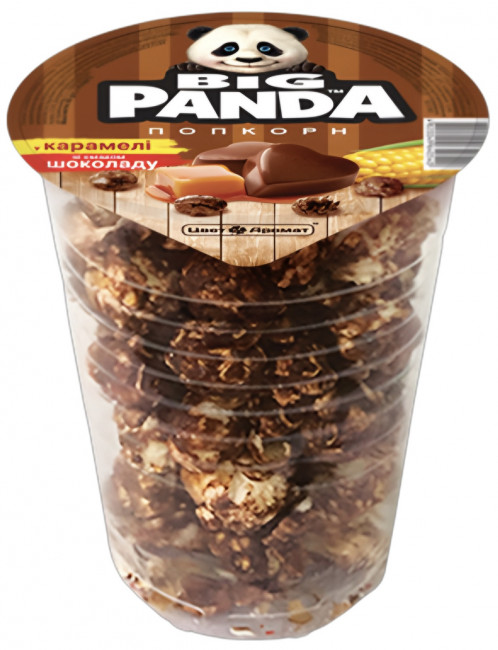 detail Popcorn s čokoládovou příchutí 60g Big Panda