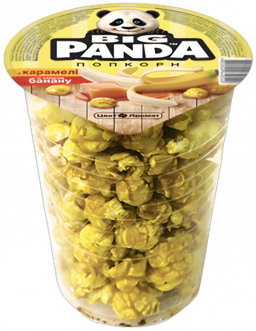 detail Popcorn s banánovou příchutí 60g Big Panda