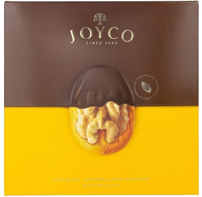 detail Sušené merunký v čokoládě s vlašskýmí ořechy 150g Joyco