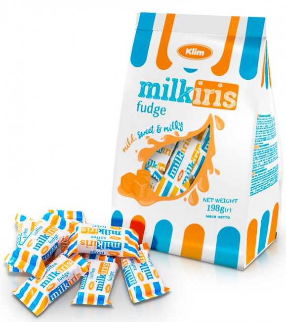 detail Bonbony MilkIris Fudge 198g KLIM